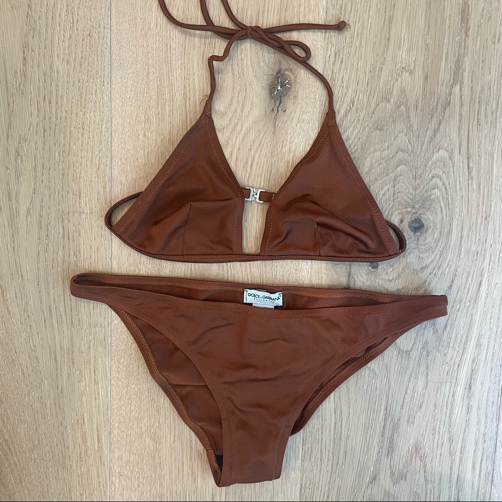 Dolce & Gabbana beachwear brown minimalist vintage bikini size small